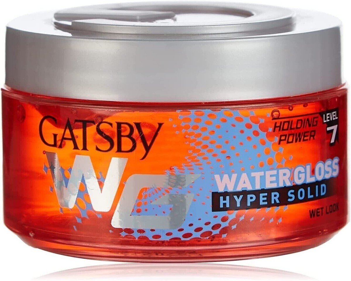 Gatsby Water Gloss Hair Gel 150g Hyper Solid Level 7 Holding Power - Wet Look, Shine Effect, Non Sticky, Easy Wash Off - Image 3